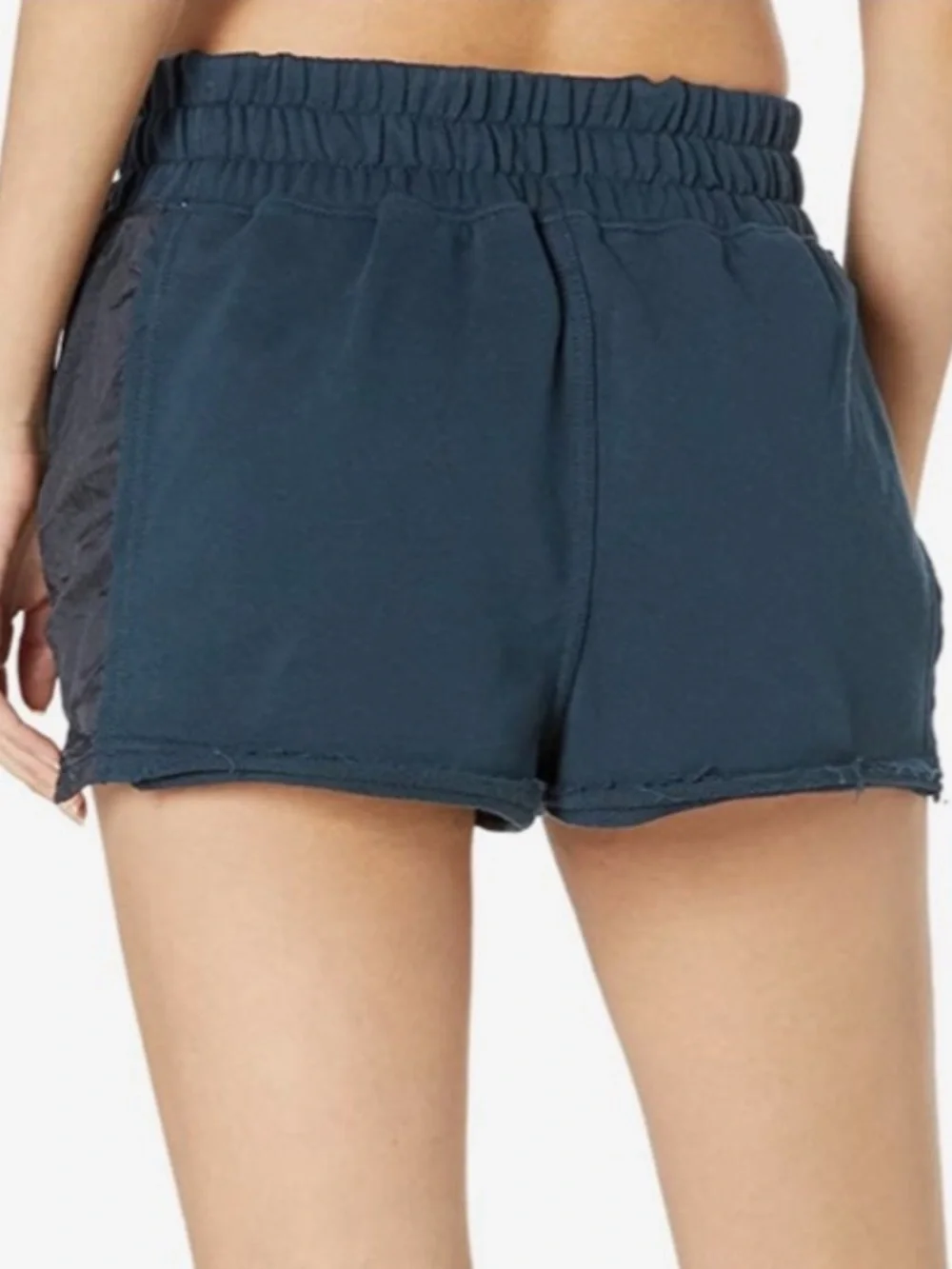 NWT! Free People Movement Shorts Half Way There Navy Color Block Size M